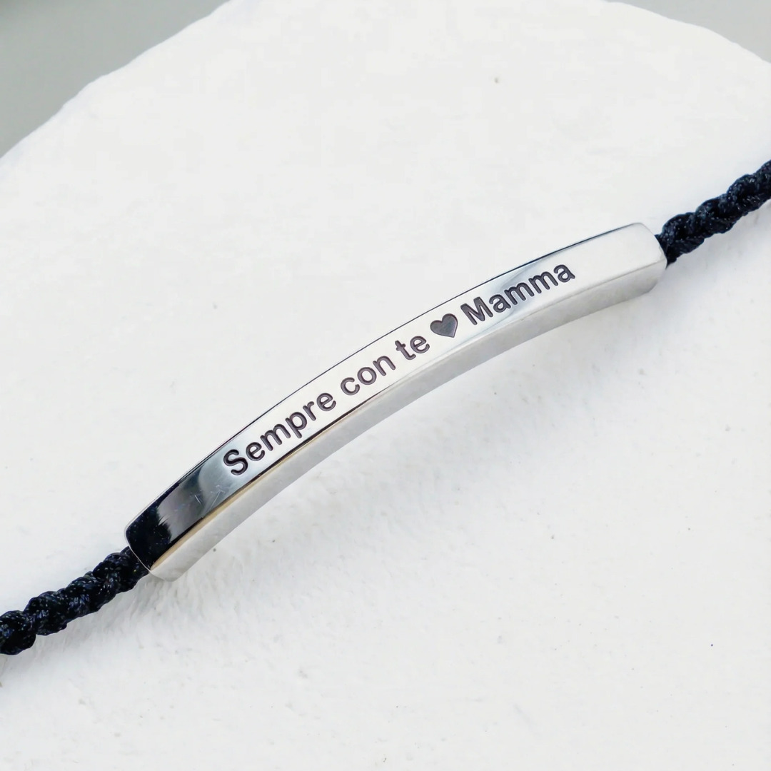 Bracciale con Incisione "Sempre con te, Mamma"