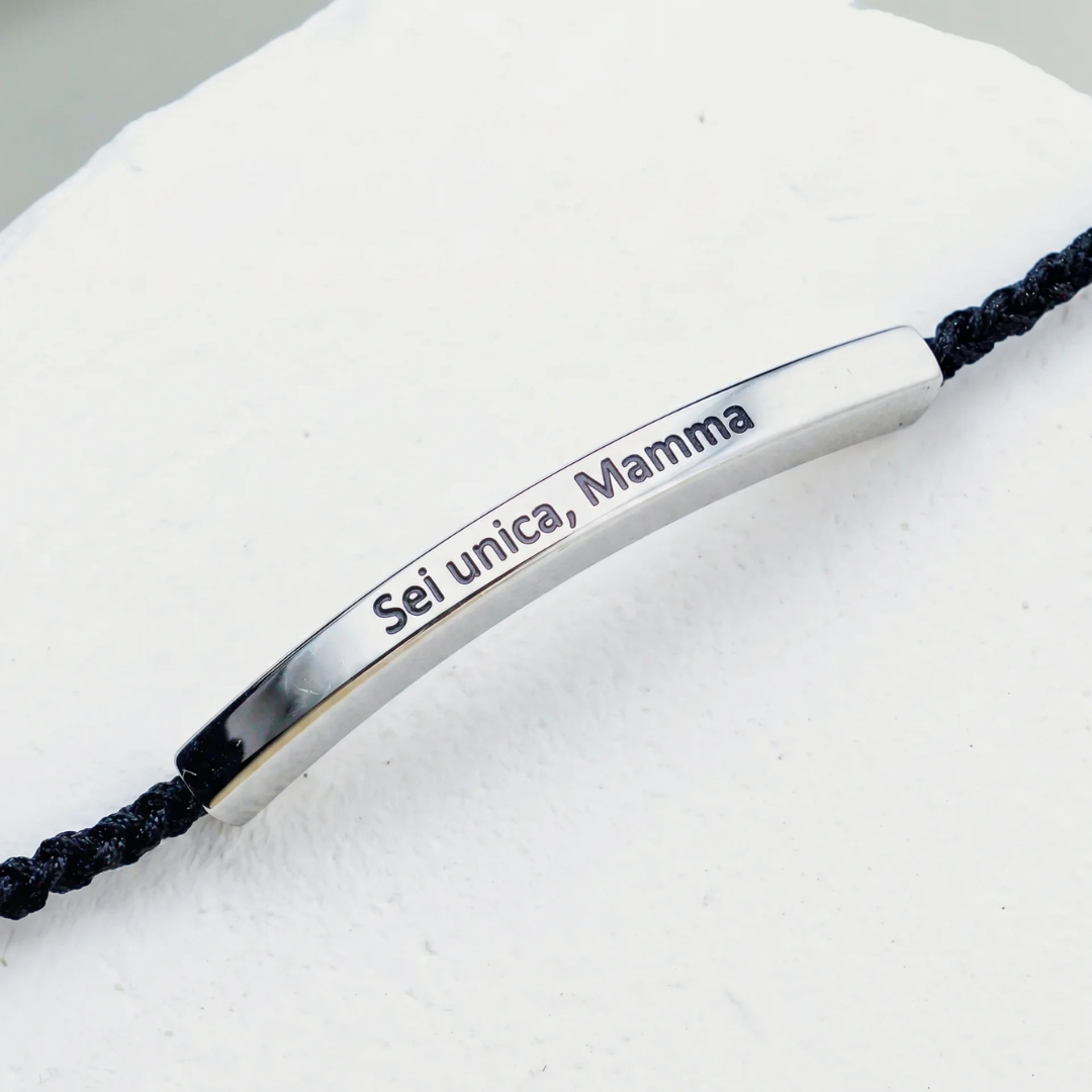 Bracciale con Incisione "Sei unica, Mamma"