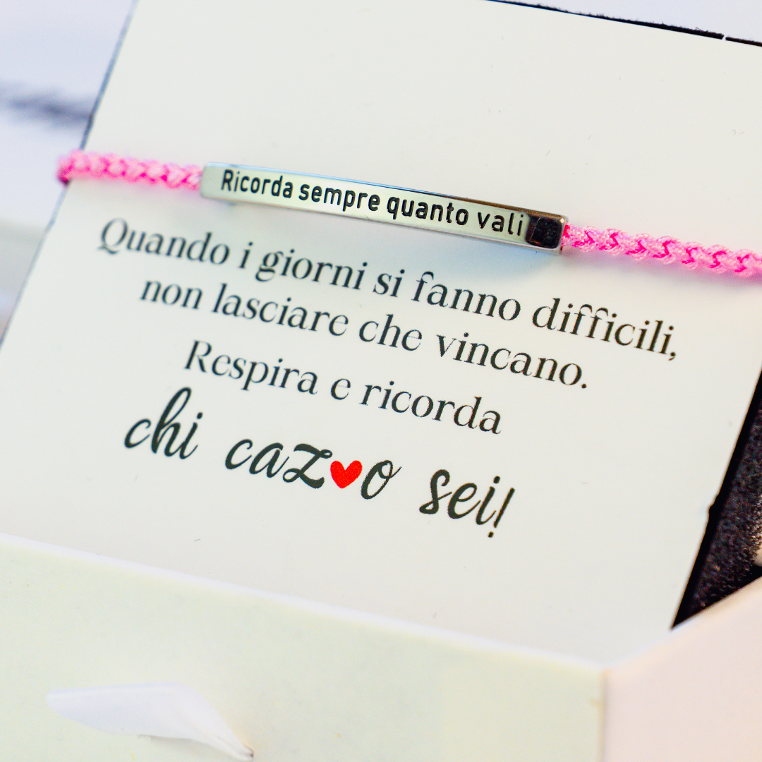 N'oubliez jamais votre valeur - Bracelet de motivation