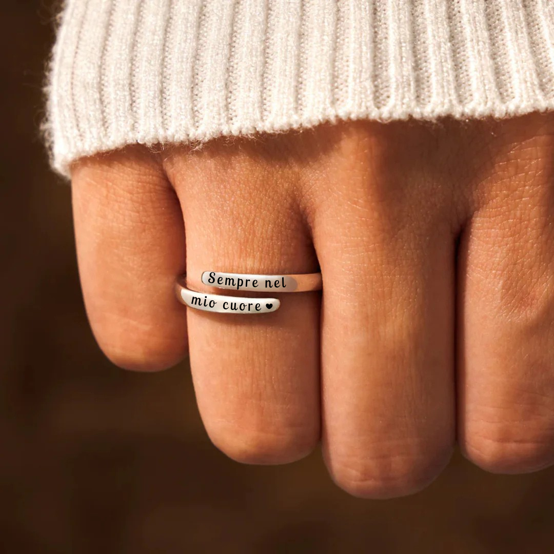 Bague ajustable "Always in my heart