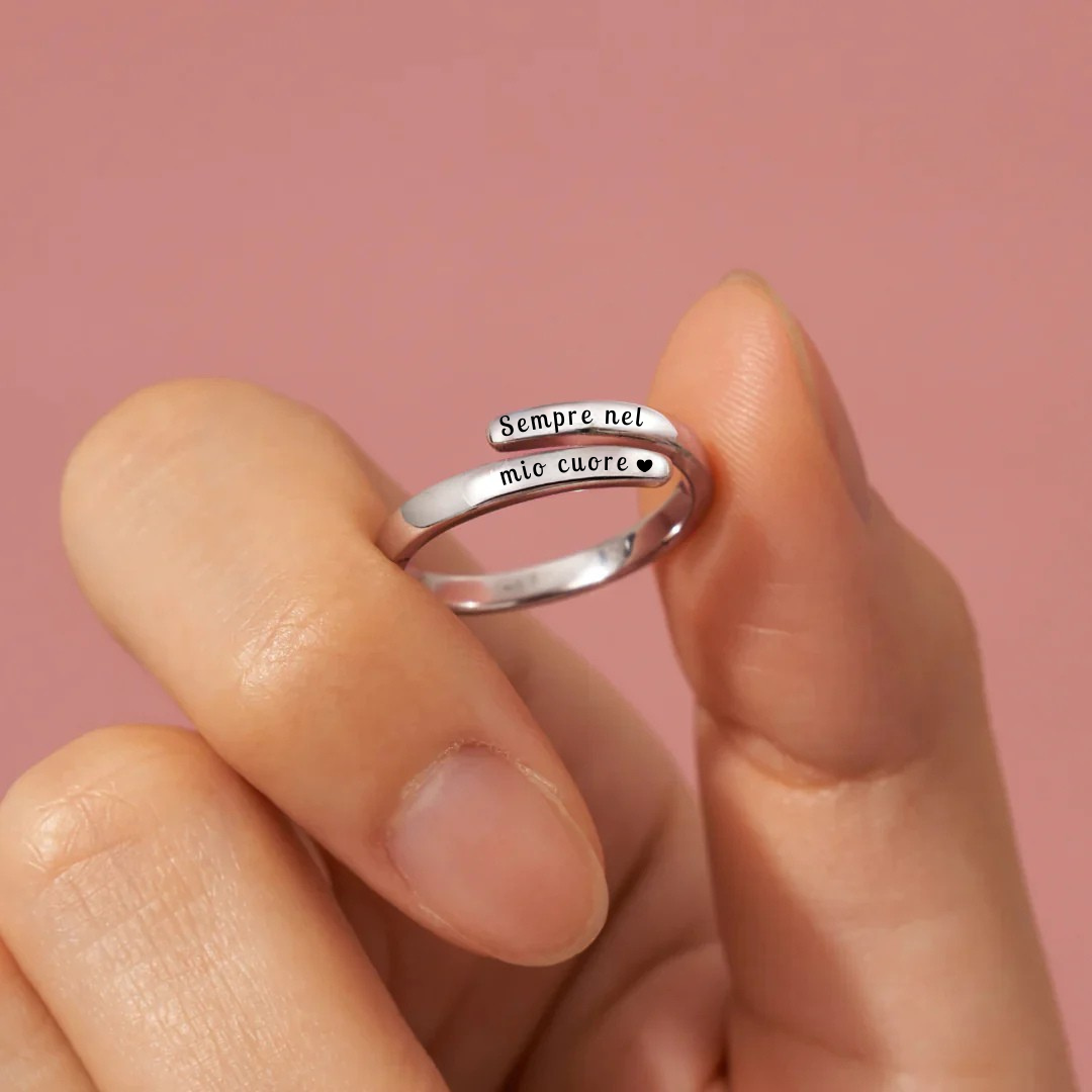Bague ajustable "Always in my heart