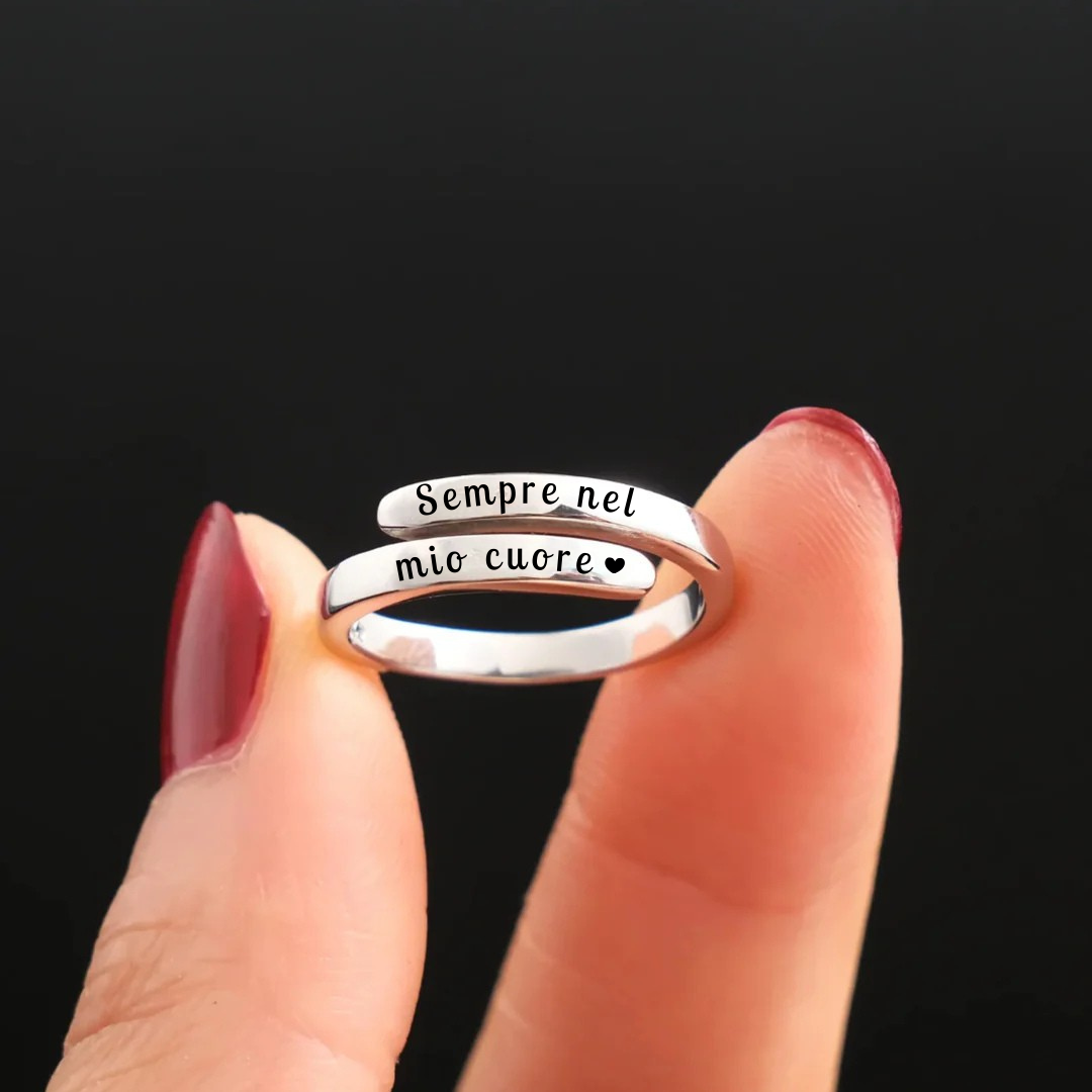 Bague ajustable "Always in my heart