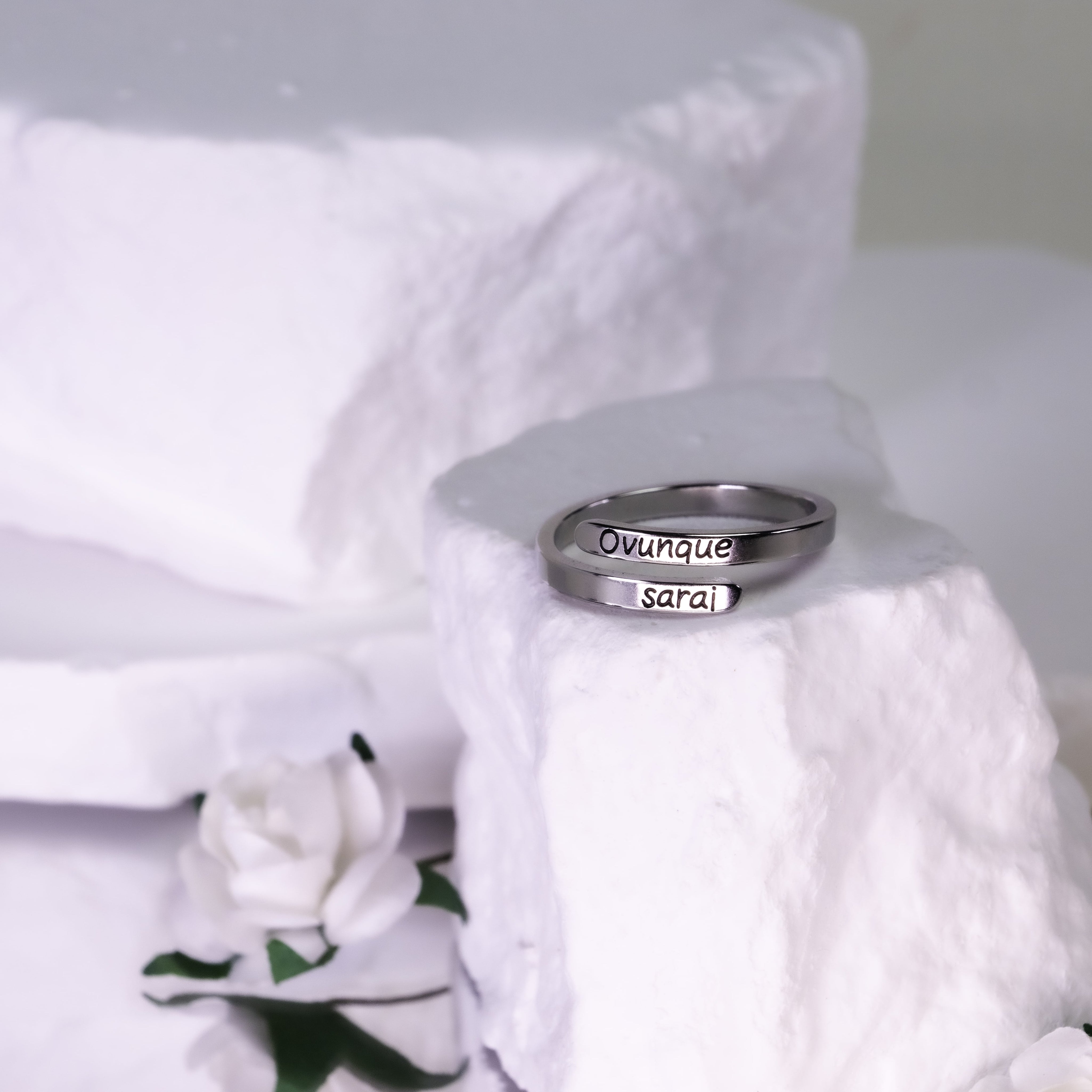 Bague "EVERYWHERE YOU WILL BE" (Partout où vous serez)
