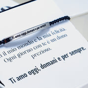 Bracelet avec gravure "Je t'aime aujourd'hui, demain et toujours".