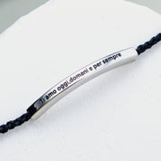 Bracelet avec gravure "Je t'aime aujourd'hui, demain et toujours".