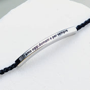 Bracelet avec gravure "Je t'aime aujourd'hui, demain et toujours".