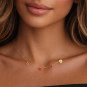 COLLANA CON INIZIALE A FORMA DI CUORE
